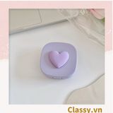  Classy Hộp đựng kính áp tròng tông màu pastel nhẹ nhàng, họa tiết trái tim PK1673 | Hộp đựng kính áp tròng 