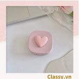 [GIAO HÀNG 7-25 NGÀY]  Classy Hộp đựng kính áp tròng tông màu pastel nhẹ nhàng, họa tiết trái tim PK1673 | Hộp đựng kính áp tròng 