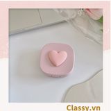  Classy Hộp đựng kính áp tròng tông màu pastel nhẹ nhàng, họa tiết trái tim PK1673 | Hộp đựng kính áp tròng 