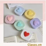  [GIAO HÀNG 7-25 NGÀY]  Classy Hộp đựng kính áp tròng tông màu pastel nhẹ nhàng, họa tiết trái tim PK1673 | Hộp đựng kính áp tròng 