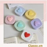  Classy Hộp đựng kính áp tròng tông màu pastel nhẹ nhàng, họa tiết trái tim PK1673 | Hộp đựng kính áp tròng 