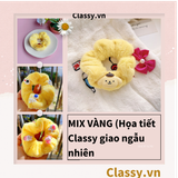  Dây cột tóc scrunchies bằng bằng lông, đính họa tiết hoạt hình cún, gấu giao ngẫu nhiên mix hàn quốc dành cho nữ PK1676 