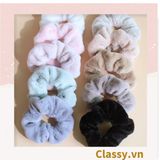  [GIAO HÀNG 7-25 NGÀY]  Dây cột tóc scrunchies bằng đính lông nhiều màu pastel nhã nhặn thanh lịch PK1678 