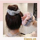  [GIAO HÀNG 7-25 NGÀY]  Dây cột tóc scrunchies bằng đính lông nhiều màu pastel nhã nhặn thanh lịch PK1678 