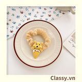  Classy Dây Thun dây Cột Tóc bọc vải satin phi bóng Họa Tiết gấu Pooh Dễ Thương Dành Cho Nữ PK1679 