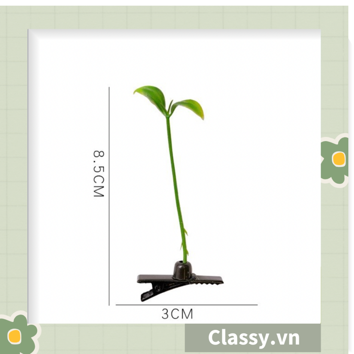  [GIAO HÀNG 7-25 NGÀY]  Classy Kẹp tóc tinh nghịch hình mầm đậu xanh đơn giản tinh nghịch dùng để tặng bạn bè, làm đồ chơi hot tiktok PK1680 