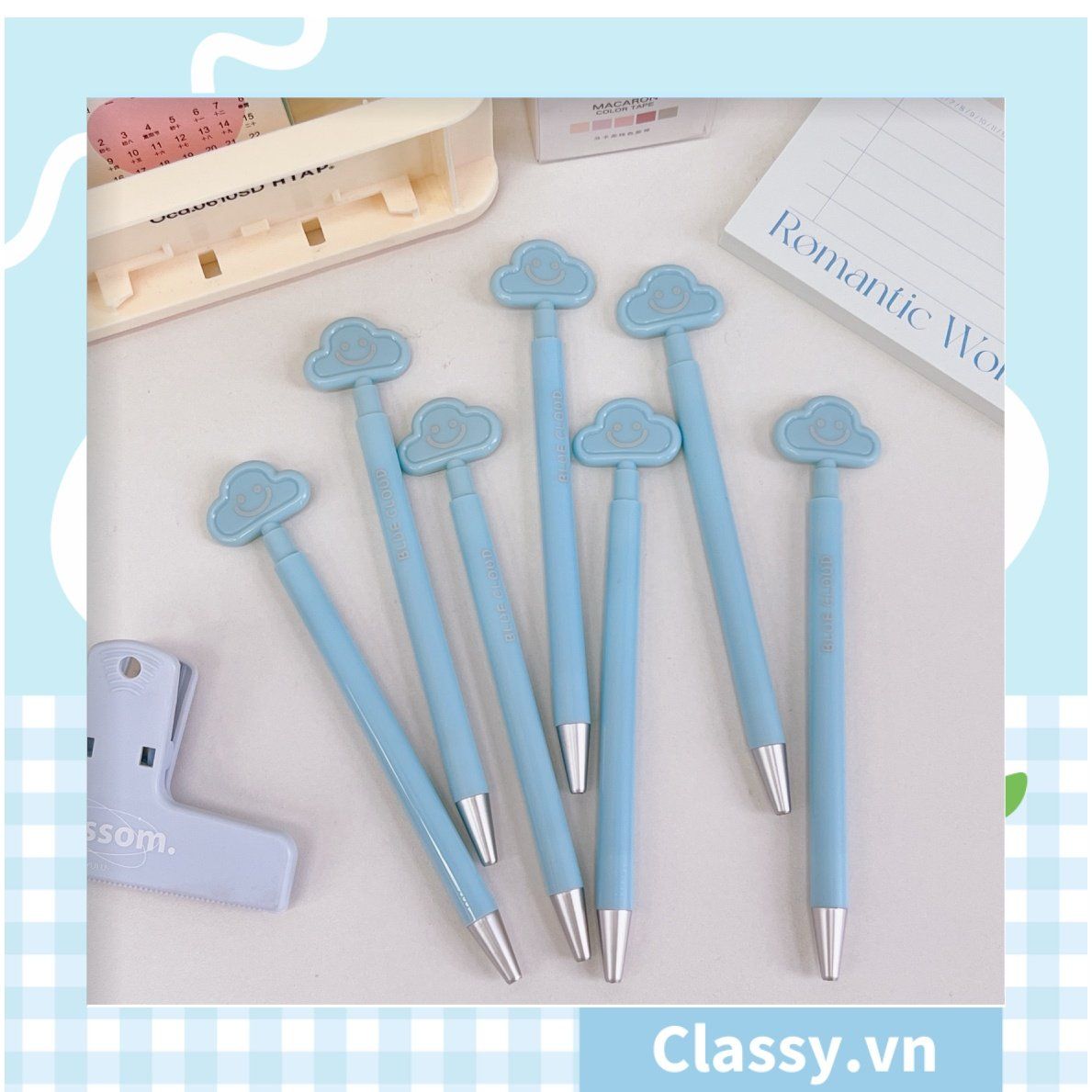  [GIAO HÀNG 7-25 NGÀY]  Classy  Bút Mực gel Bút Bi Ngòi 0.5mm In Hình Đám Mây Hoạt Hình mẫu hot mùa hè G1687 