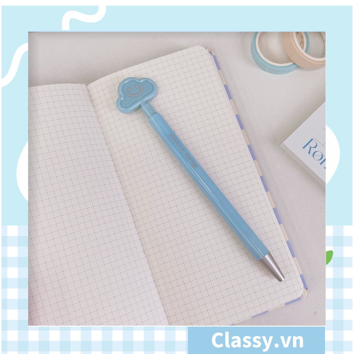  [GIAO HÀNG 7-25 NGÀY]  Classy  Bút Mực gel Bút Bi Ngòi 0.5mm In Hình Đám Mây Hoạt Hình mẫu hot mùa hè G1687 