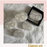  Classy Hộp đựng kính áp tròng đơn sắc tối giản  dành cho các bạn nữ yêu thích style minimalism PK1691 