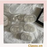  Classy Hộp đựng kính áp tròng đơn sắc tối giản  dành cho các bạn nữ yêu thích style minimalism PK1691 