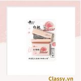  [GIAO HÀNG 7-25 NGÀY]  Classy Bộ 400 Ghim bấm giấy dập ghim màu hồng đào xinh xắn, đi kèm bấm giấy văn phòng phẩm tiện lợi PK1694 
