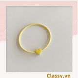  [GIAO HÀNG 7-25 NGÀY]  Combo 7 chiếc Classy Dây Cột Tóc Co Giãn Hình Trái Tim Dễ Thương Thời Trang Cho Nữ PK1696 
