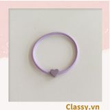  [GIAO HÀNG 7-25 NGÀY]  Combo 7 chiếc Classy Dây Cột Tóc Co Giãn Hình Trái Tim Dễ Thương Thời Trang Cho Nữ PK1696 