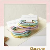  [GIAO HÀNG 7-25 NGÀY]  Combo 7 chiếc Classy Dây Cột Tóc Co Giãn Hình Trái Tim Dễ Thương Thời Trang Cho Nữ PK1696 