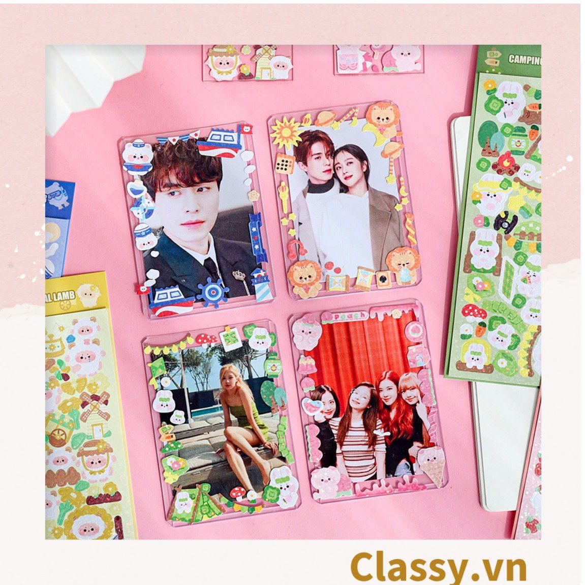  [GIAO HÀNG 7-4515 NGÀY]  Classy Sticker Hoạt Hình Lấp Lánh Xinh Xắn Theo Phong Cách Hàn Quốc PK1700 