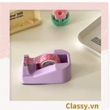  Bàn Cắt Băng Keo Để Bàn, Dùng Cho Băng Keo nhỏ 1Cm - 5Cm màu pastel PK1707 