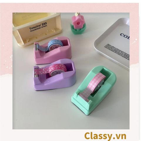  Bàn Cắt Băng Keo Để Bàn, Dùng Cho Băng Keo nhỏ 1Cm - 5Cm màu pastel PK1707 