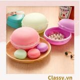  [GIAO HÀNG 7-25 NGÀY]  Hộp đựng trang sức, bông tai khuyên tai hoặc phụ kiện hoặc tai nghe hình bánh Macaron PK1713 
