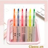  [GIAO HÀNG 7-25 NGÀY] Combo 50 Bộ 6 màu Bút màu highlighter pastel, hỗ trợ học tập làm việc hiệu quả cho học sinh sinh viên nhân viên văn phòng PK1718 