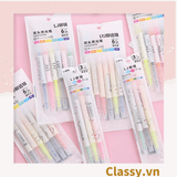  [GIAO HÀNG 7-25 NGÀY] Combo 50 Bộ 6 màu Bút màu highlighter pastel, hỗ trợ học tập làm việc hiệu quả cho học sinh sinh viên nhân viên văn phòng PK1718 
