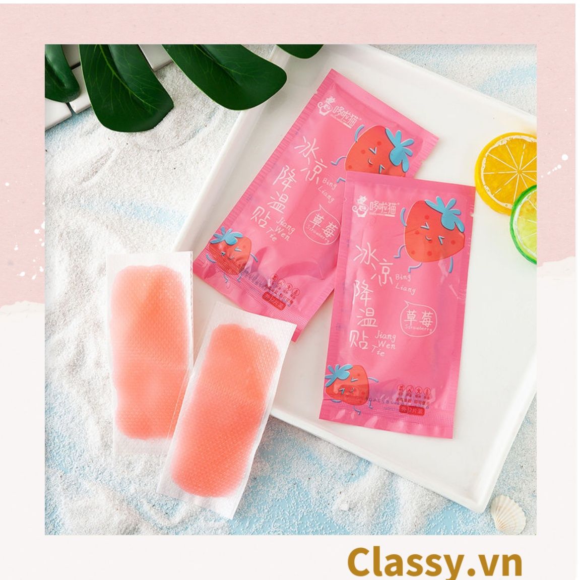  [GIAO HÀNG 7-25 NGÀY] COMBO 500 Miếng Dán Giảm Nhiệt Làm mát Cơ Thể Cho Mùa hè Miếng dán giảm nóng (1 miếng) Classy PK1722 