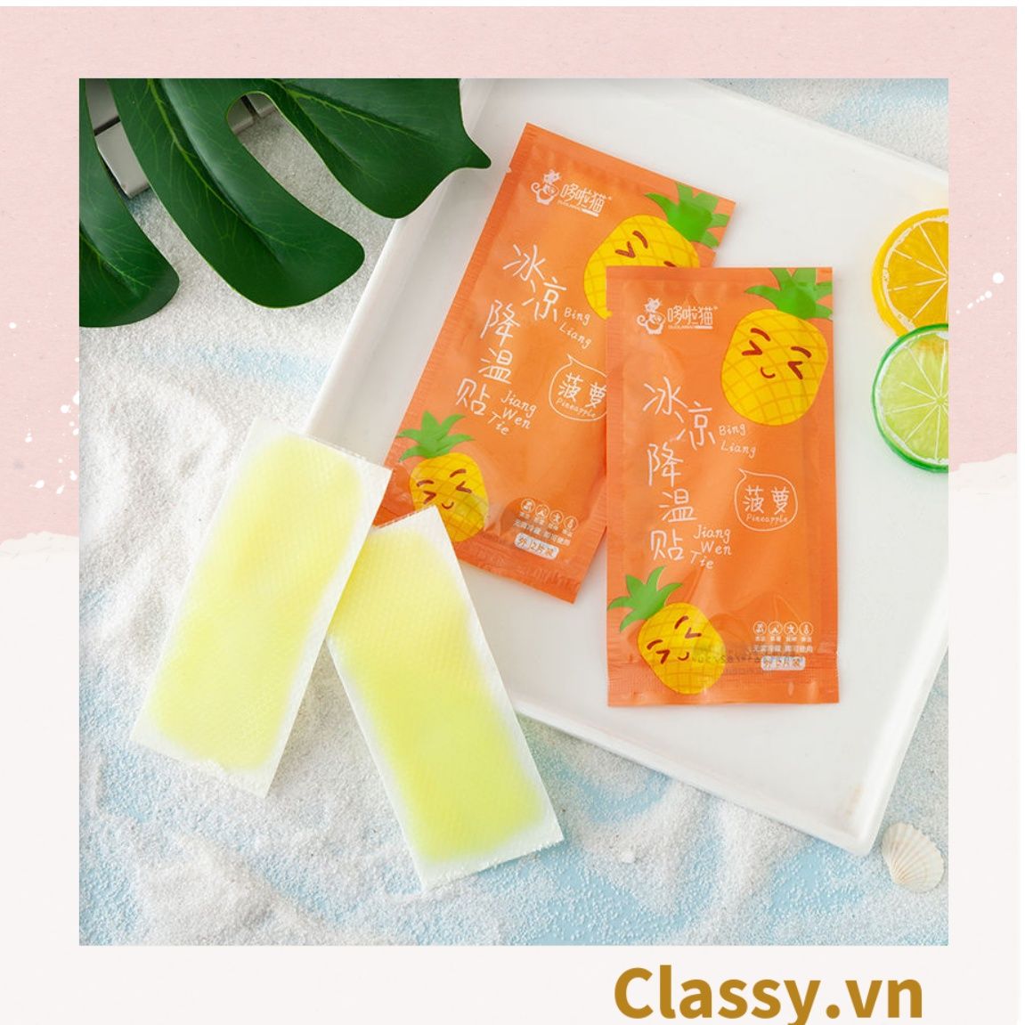  [GIAO HÀNG 7-25 NGÀY] COMBO 500 Miếng Dán Giảm Nhiệt Làm mát Cơ Thể Cho Mùa hè Miếng dán giảm nóng (1 miếng) Classy PK1722 