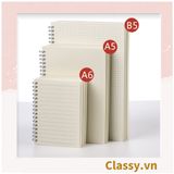  [GIAO HÀNG 7-25 NGÀY] COMBO 20 Sổ Grid kích thước a5 hoặc a6 bìa trong suốt Classy basic dùng để ghi chú, to-do list tiện lợi PK1725 