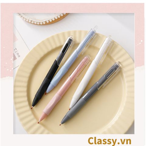  [GIAO HÀNG 7-25 NGÀY] COMBO 100 Bút bi mực đen trơn màu cơ bản có miếng đệm tay giảm đau tay khi sử dụng lâu PK1728 