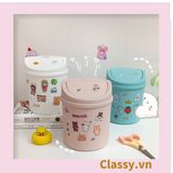  [GIAO HÀNG 7-25 NGÀY] (THÙNG TRƠN) Thùng rác mini, hộp đựng nhỏ hình chiếc xô để bàn học bàn làm việc có nắp đậy tiện lợi PK1732 