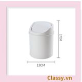  [GIAO HÀNG 7-25 NGÀY] (THÙNG TRƠN) Thùng rác mini, hộp đựng nhỏ hình chiếc xô để bàn học bàn làm việc có nắp đậy tiện lợi PK1732 