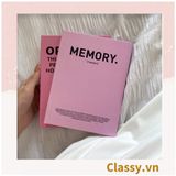  Sổ dán gáy bìa cứng - Classy Notebook ghi chép A5  100 trang bìa tối giản- Giấy kẻ ngang chống lóa mắt in chữ PK1747 