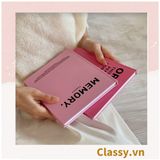  Sổ dán gáy bìa cứng - Classy Notebook ghi chép A5  100 trang bìa tối giản- Giấy kẻ ngang chống lóa mắt in chữ PK1747 