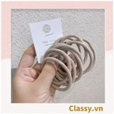  [GIAO HÀNG 7-25 NGÀY] Combo 500 dây cột tóc cao cấp siêu bền Classy, phong cách tối giản màu sắc tông đen và tông be PK1755 