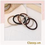  [GIAO HÀNG 7-25 NGÀY] Combo 500 dây cột tóc cao cấp siêu bền Classy, phong cách tối giản màu sắc tông đen và tông be PK1755 