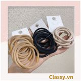  [GIAO HÀNG 7-25 NGÀY] Combo 500 dây cột tóc cao cấp siêu bền Classy, phong cách tối giản màu sắc tông đen và tông be PK1755 