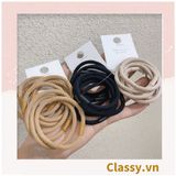  Combo 10 dây cột tóc cao cấp siêu bền Classy, phong cách tối giản màu sắc tông đen và tông be PK1755 