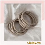  Combo 10 dây cột tóc cao cấp siêu bền Classy, phong cách tối giản màu sắc tông đen và tông be PK1755 