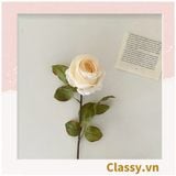  [GIAO HÀNG 7-25 NGÀY] Classy Hoa Giả - Hoa Hồng Pháp bằng Lụa cao cấp hoa lớn 10Cm,  trang trí nhà cửa, nội thất,cửa tiệm làm đạo cụ chụp hình, trang trí nhà cửa PK1757 