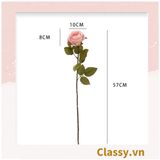  [GIAO HÀNG 7-25 NGÀY] Classy Hoa Giả - Hoa Hồng Pháp bằng Lụa cao cấp hoa lớn 10Cm,  trang trí nhà cửa, nội thất,cửa tiệm làm đạo cụ chụp hình, trang trí nhà cửa PK1757 