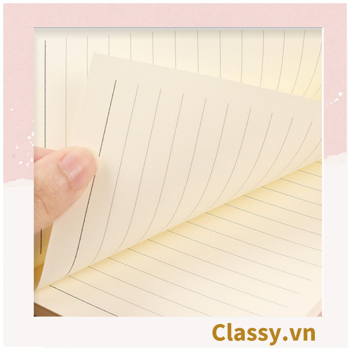  Sổ tay bìa da bìa còng ghi chú giấy màu trơn pastel, giấy kẻ ngang 200 trang có ngăn đựng thẻ, làm bút ký hoặc viết ghi chú, lên kế hoạch, PK1775 