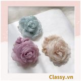  [GIAO HÀNG 7-25 NGÀY]  Dây cột tóc scrunchies gắn hoa mẫu đơn phụ kiện tóc hoa mẫu đơn to bản, nữ tính, thanh lịch dành cho nữ PK1776 