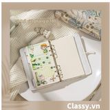  Sổ lò xo Vintage Xinh Xắn kích thước A6 90trang, Bìa bọc Vải họa tiết Hoa nhí PK1781 dùng để lên kế hoạch, lên lịch, to-do-list, take notes, có thể thay lõi 