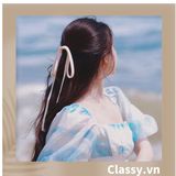 [GIAO HÀNG 7-25 NGÀY]   Cột tóc đính nơ thanh lịch nữ tính dành cho nữ, dây dài phong cách tiên tử PK1786 
