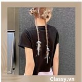  [GIAO HÀNG 7-25 NGÀY]   Cột tóc đính nơ thanh lịch nữ tính dành cho nữ, dây dài phong cách tiên tử PK1786 