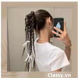  [GIAO HÀNG 7-25 NGÀY]   Cột tóc đính nơ thanh lịch nữ tính dành cho nữ, dây dài phong cách tiên tử PK1786 