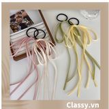  [GIAO HÀNG 7-25 NGÀY]   Cột tóc đính nơ thanh lịch nữ tính dành cho nữ, dây dài phong cách tiên tử PK1786 