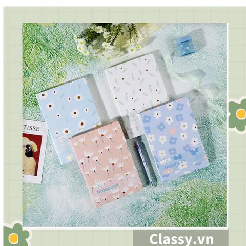  Sổ tay bìa cứng họa tiết hoa vintage kích thước A5 hoặc A6, 192 trang PK1789 Classy Floral 