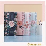  Sổ tay bìa cứng họa tiết hoa vintage kích thước A5 hoặc A7, 192 trang PK1792 Classy Floral 