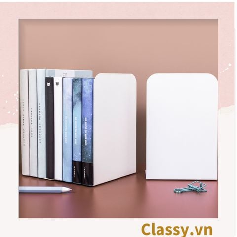  [GIAO HÀNG 7-25 NGÀY] COMBO 50 kệ Chặn sách kim loại, giá sách chữ L, chặn sách decor làm từ tấm thép dày đặc PK1802 