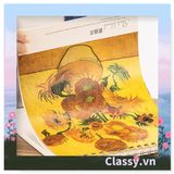  Sổ tay lò xo không kẻ A4 gáy xoắn 90  trang Classy- Giấy kẻ ngang chống lóa mắt Tập Vở Học Sinh Ghi Bài Takenote Planner họa tiết tranh sơn dầu PK1833 